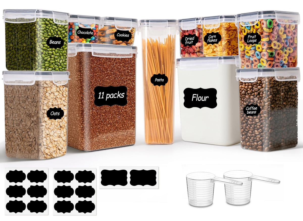 ComSaf Airtight Plastic Food Storage Container for Pantry