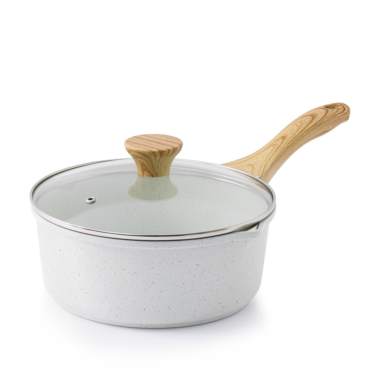 SENSARTE Nonstick Saucepan with Lid for Everyday Cooking