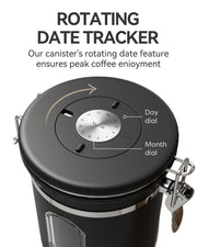 Veken Airtight Stainless Steel Coffee Canister with Scoop