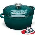 Overmont 5.5-Qt Enameled Cast Iron Dutch Oven with Lid