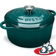 Overmont 5.5-Qt Enameled Cast Iron Dutch Oven with Lid