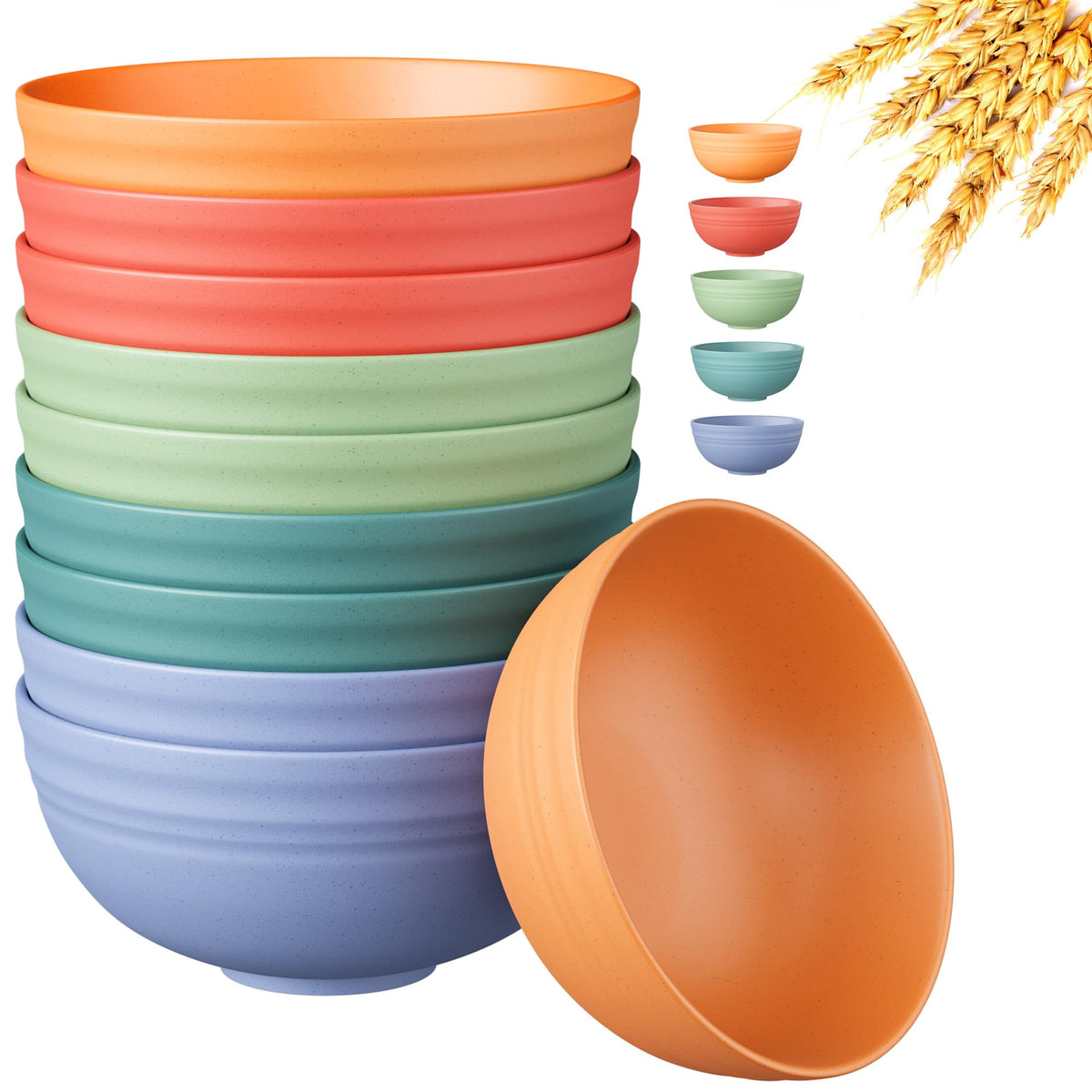 Quatish Unbreakable Wheat Straw Cereal Bowls Set