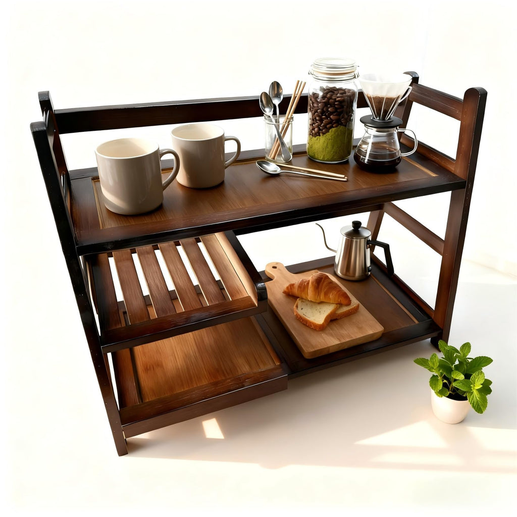 Lnncdsc 3-Tier Matcha & Coffee Bar Organizer Shelf