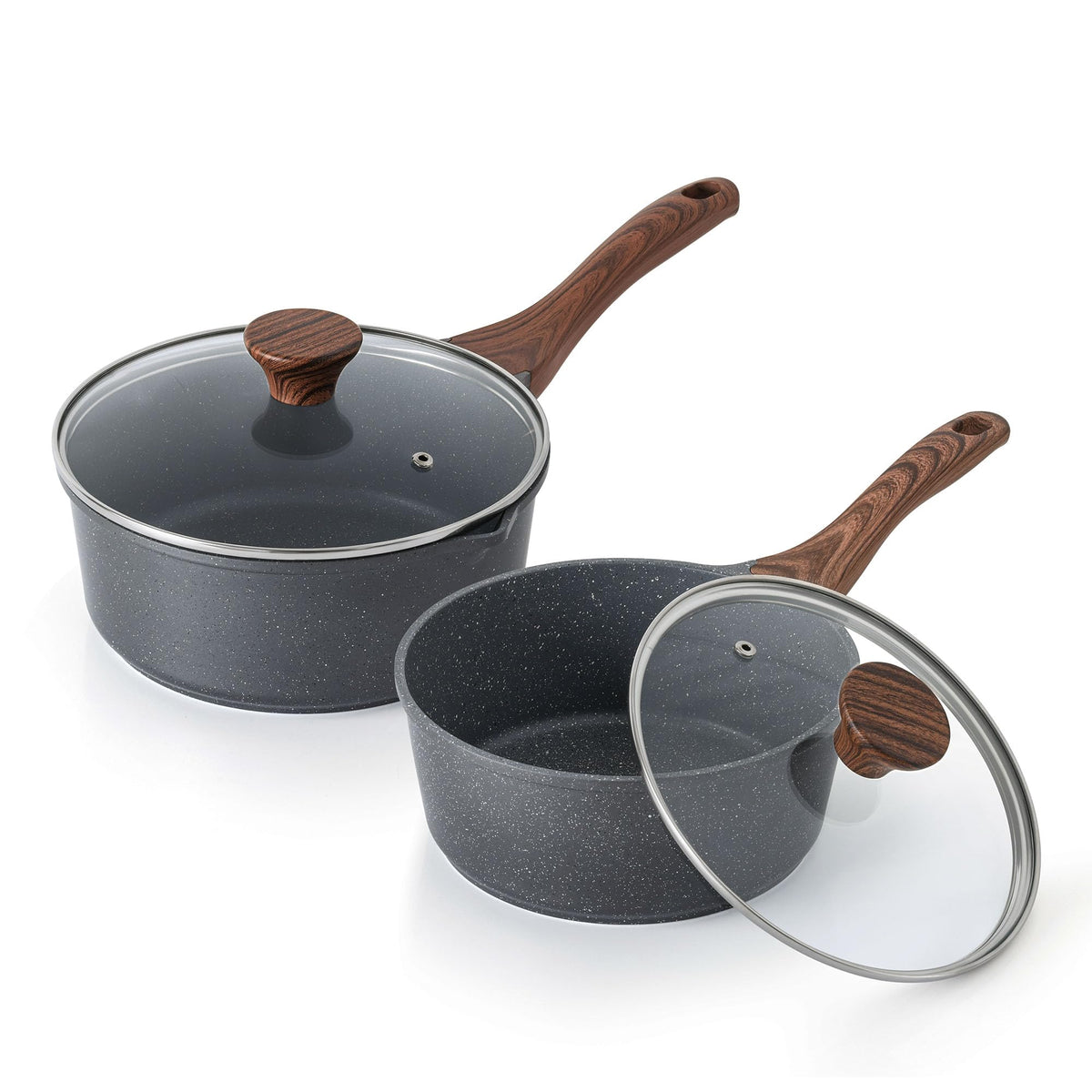 SENSARTE Nonstick Saucepan with Lid for Everyday Cooking