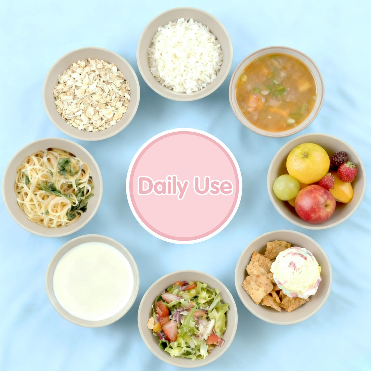 Quatish Unbreakable Wheat Straw Cereal Bowls Set