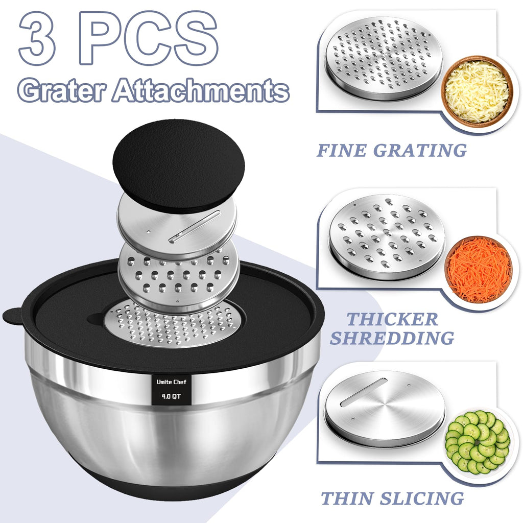 Umite Chef Mixing Bowls with Airtight Lids Set