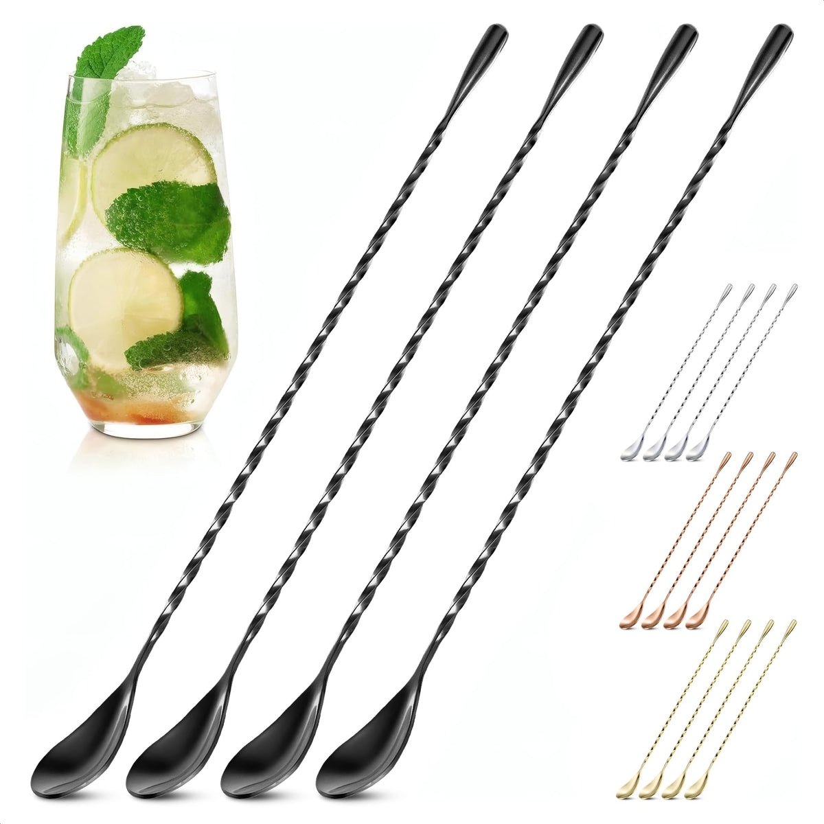 Stainless Steel Cocktail Bar Spoons for Mixing Drinks