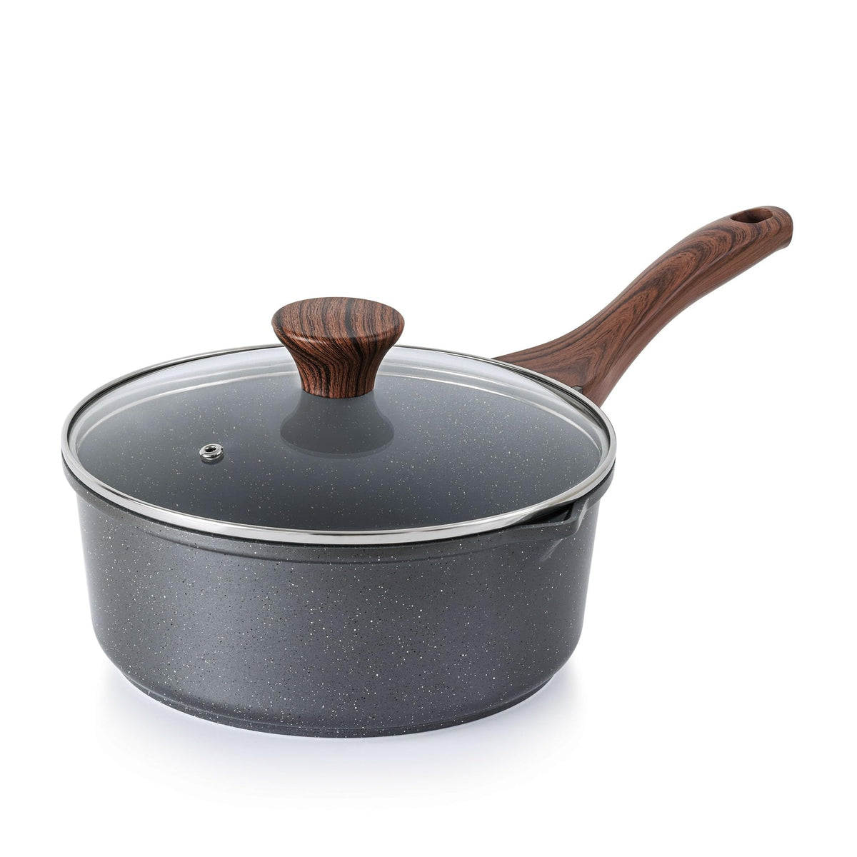 SENSARTE Nonstick Saucepan with Lid for Everyday Cooking