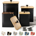 Big Iron Airtight Kitchen Canister Set with Chalkboard Labels