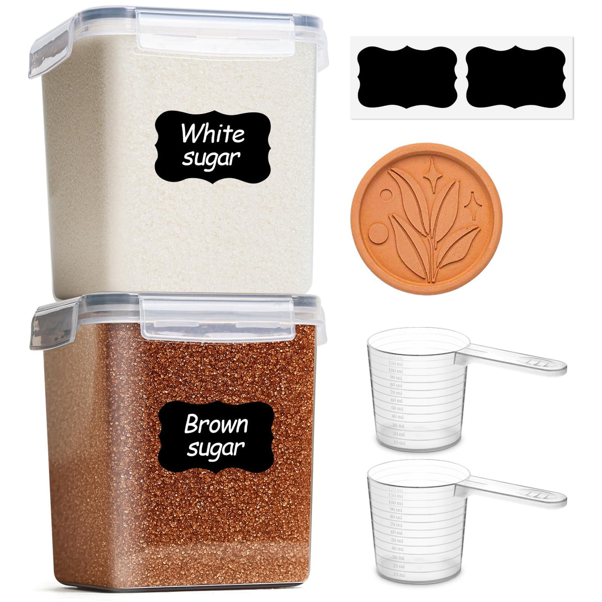 ComSaf Airtight Plastic Food Storage Container for Pantry