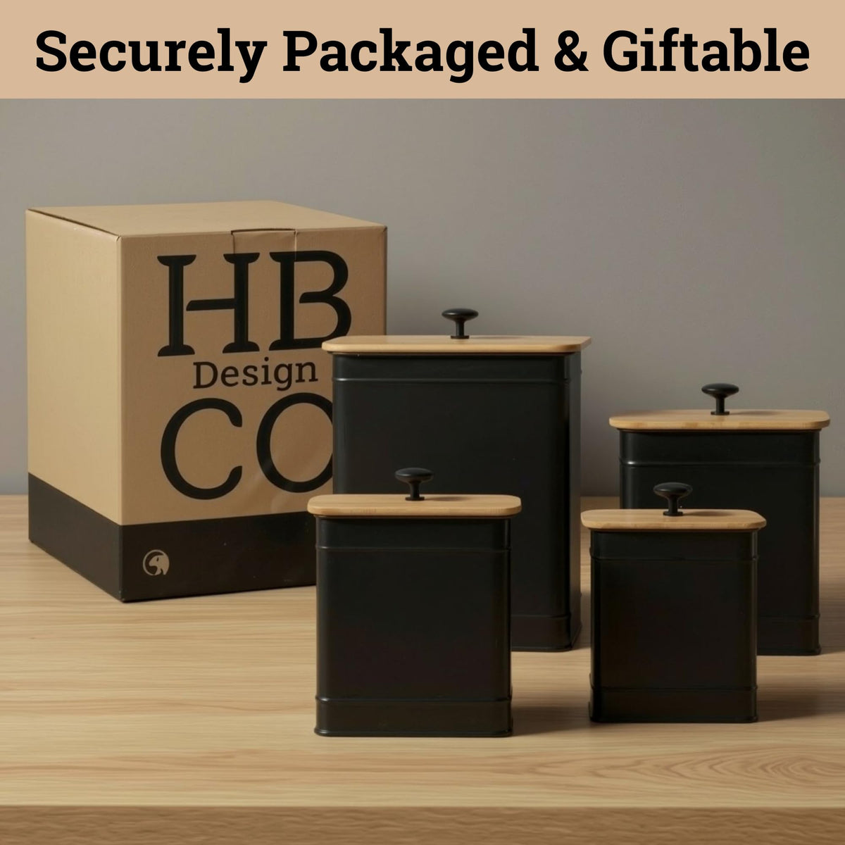 Big Iron Airtight Kitchen Canister Set with Chalkboard Labels
