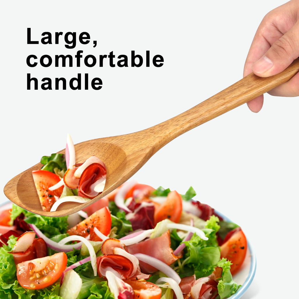 Acacia Wood Pasta Serving Spoon & Spaghetti Fork