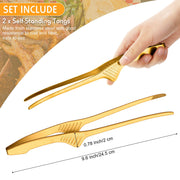 Patelai Stainless Steel Korean BBQ Tongs with Stand