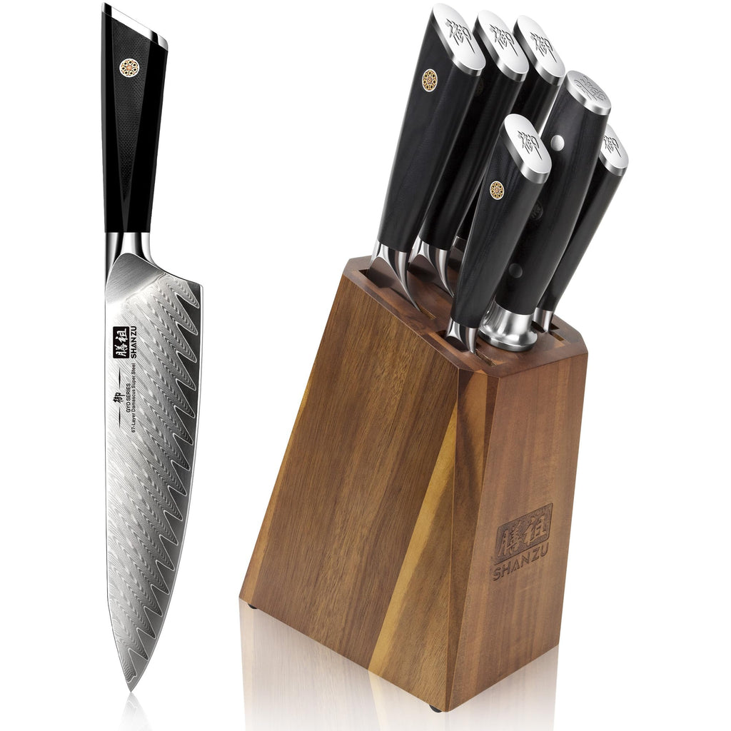 SHAN ZU Damascus Steel Kitchen Knife for Precision Cutting