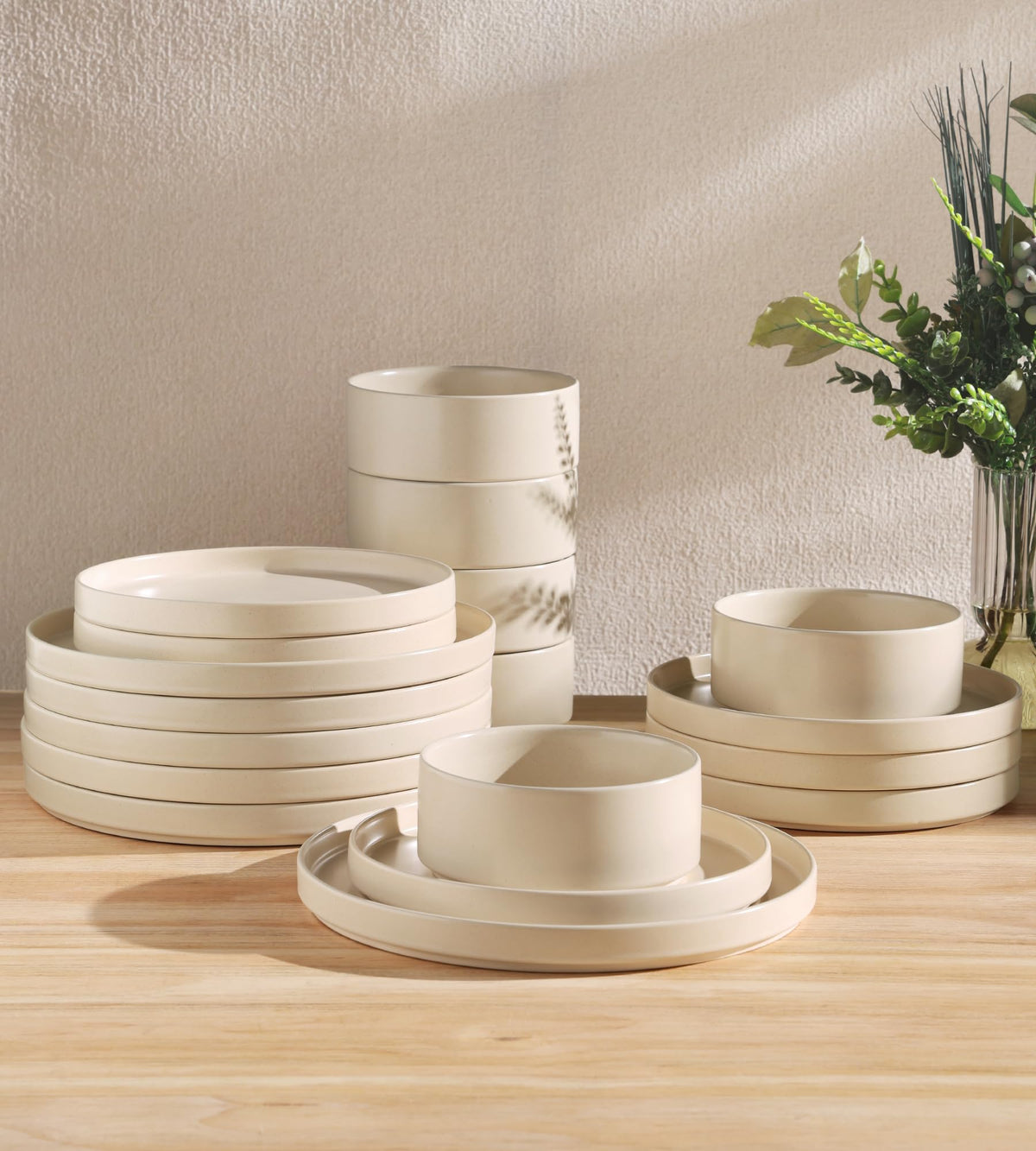 TheTerra Ceramic Dinnerware Plates & Bowls Set