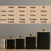 Big Iron Airtight Kitchen Canister Set with Chalkboard Labels