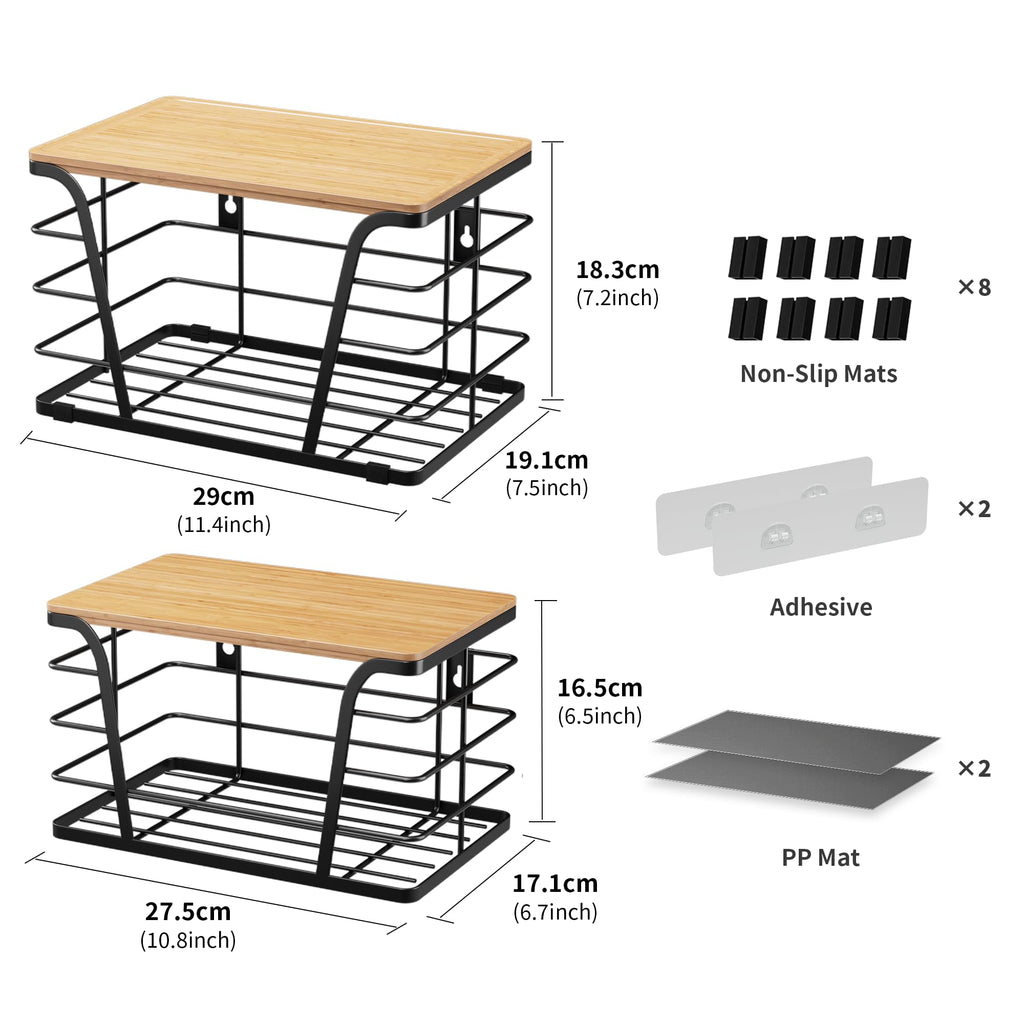 TIDIIABODE Stackable Pantry Storage Bins, 2-Pack