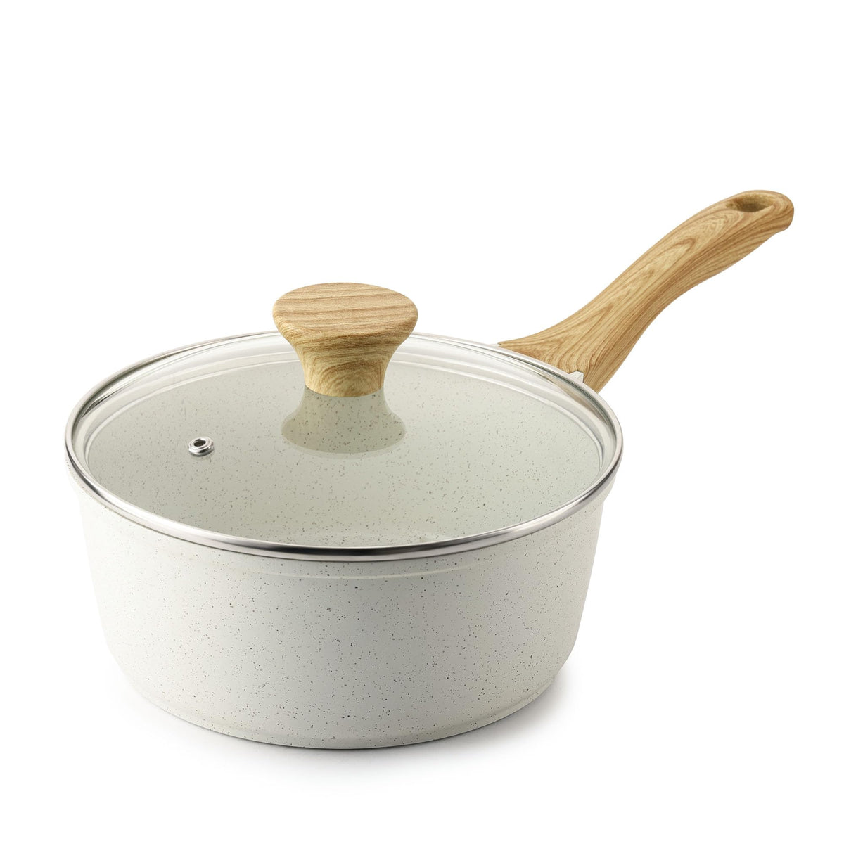 SENSARTE Nonstick Saucepan with Lid for Everyday Cooking
