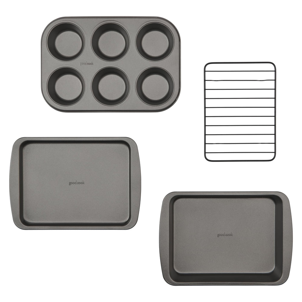 GoodCook 4-Piece Nonstick Steel Toaster Oven Bakeware Set