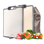 Titanium & Wheat Straw Cutting Board with Sharpener & Stand