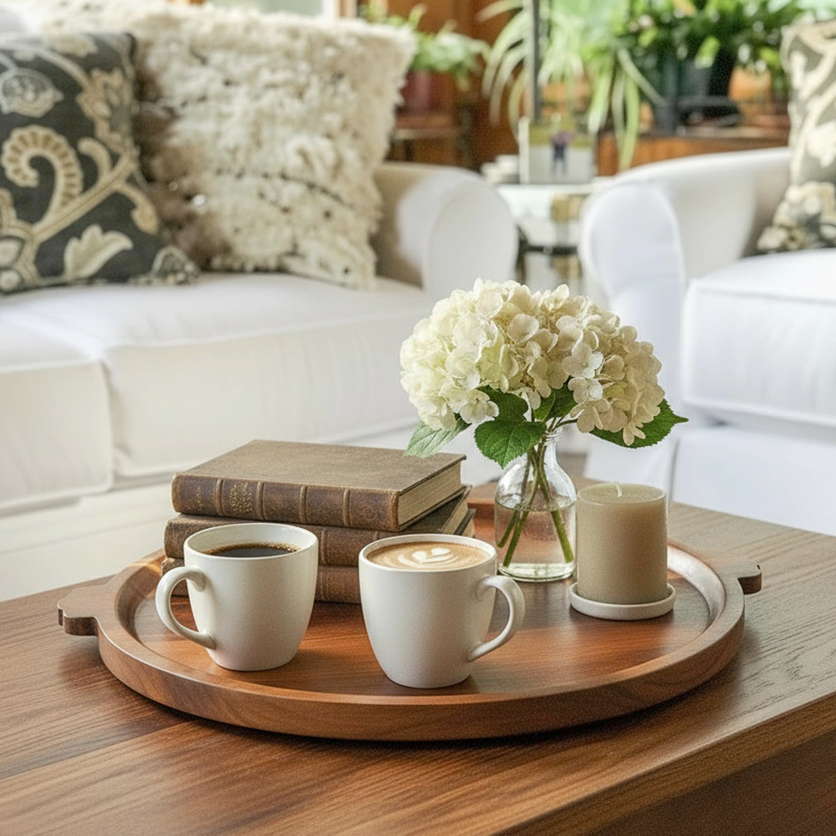 13-Inch Round Wood Charcuterie Board & Serving Tray