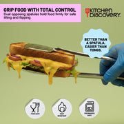 Kitchen Discovery Spatula Tongs for Flipping & Serving