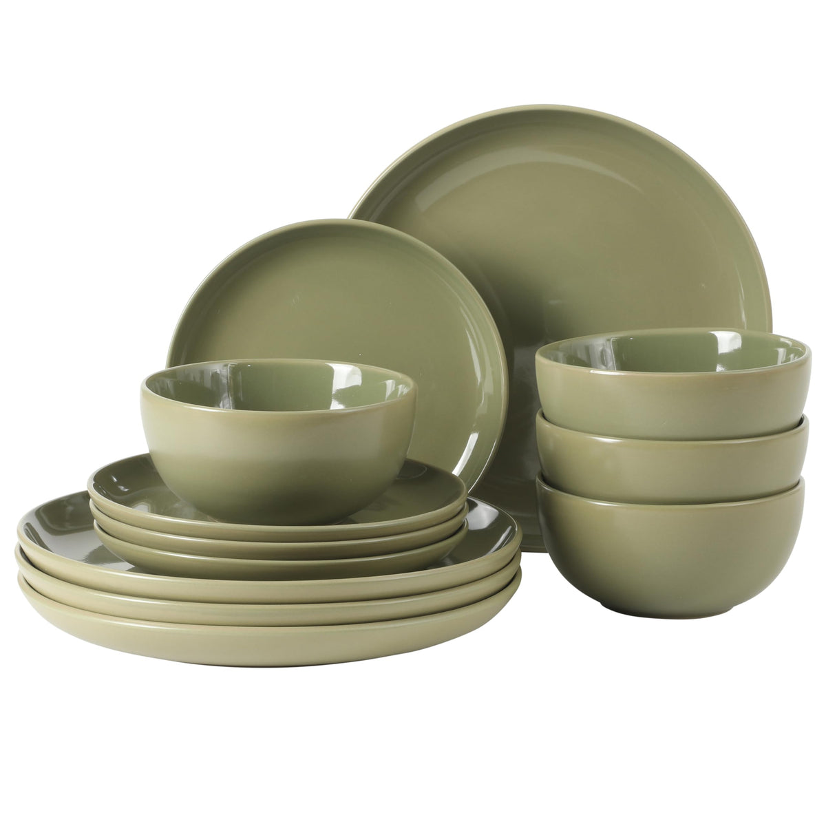 Gibson Home 12-Piece Plates & Bowls Dinnerware Set for 4