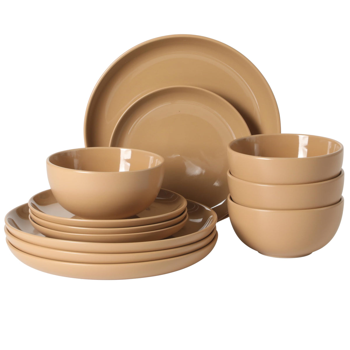 Gibson Home 12-Piece Plates & Bowls Dinnerware Set for 4