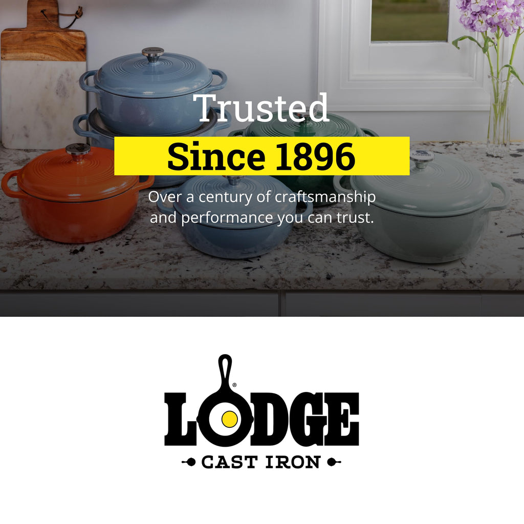 Lodge 7.5-Quart Enameled Cast Iron Dutch Oven with Lid