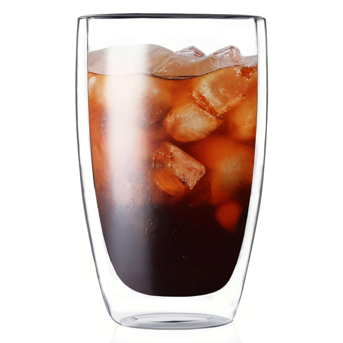 MESNEY 17 oz Double-Wall Insulated Glass Coffee Mugs