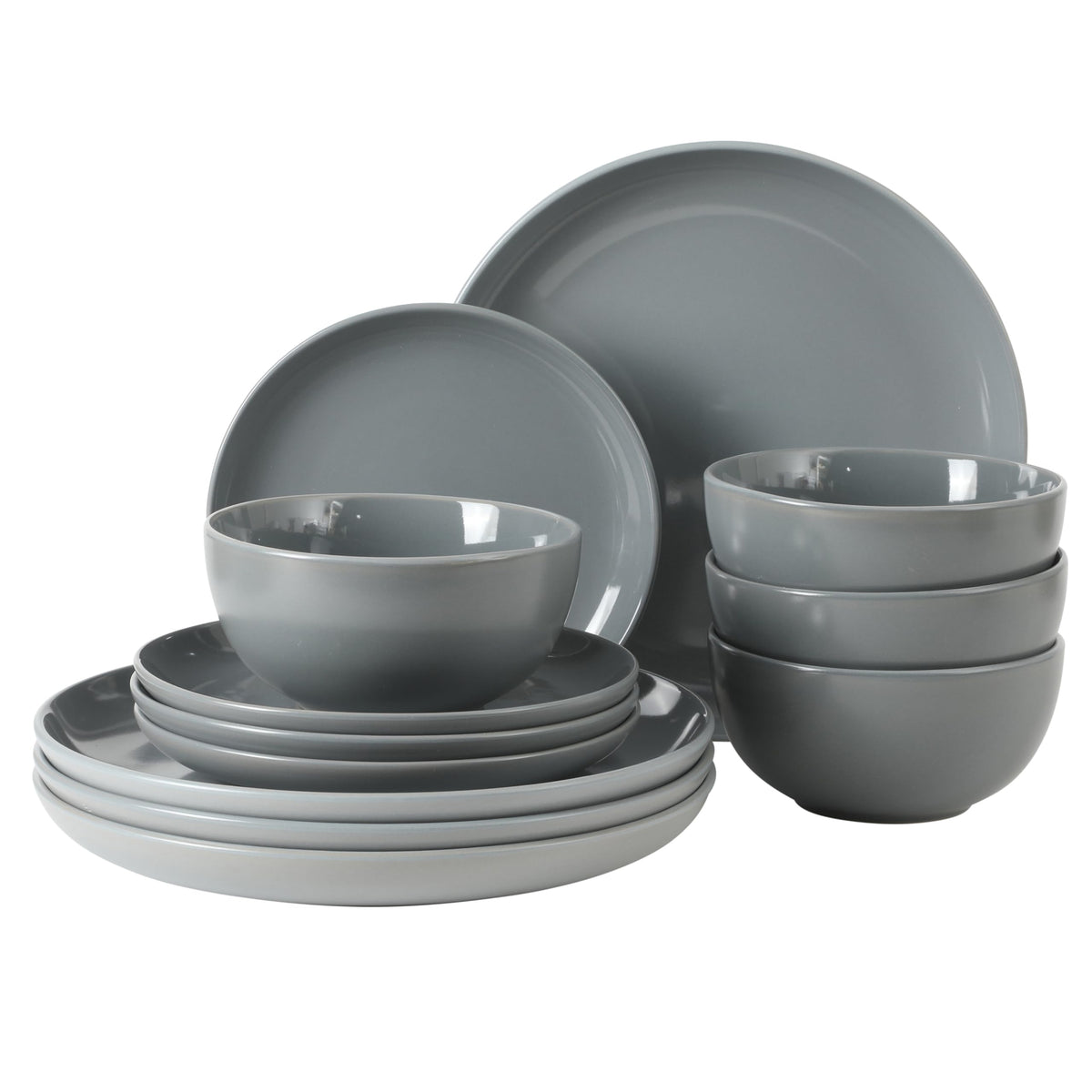 Gibson Home 12-Piece Plates & Bowls Dinnerware Set for 4