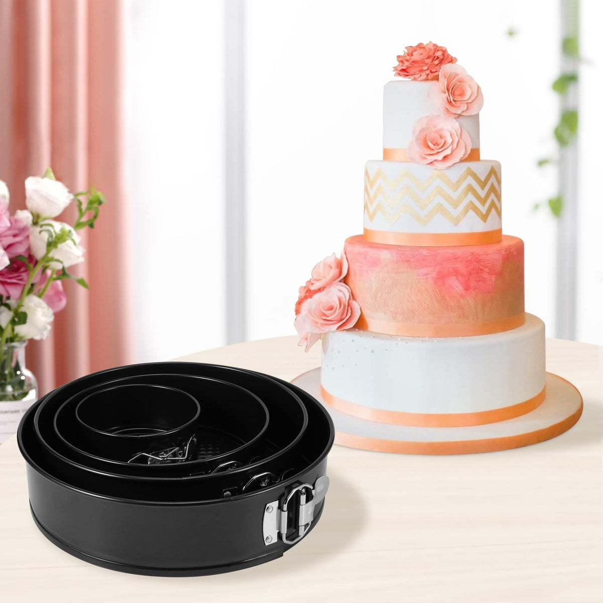 Nonstick Round Springform Cheesecake Pan with Removable Bottom