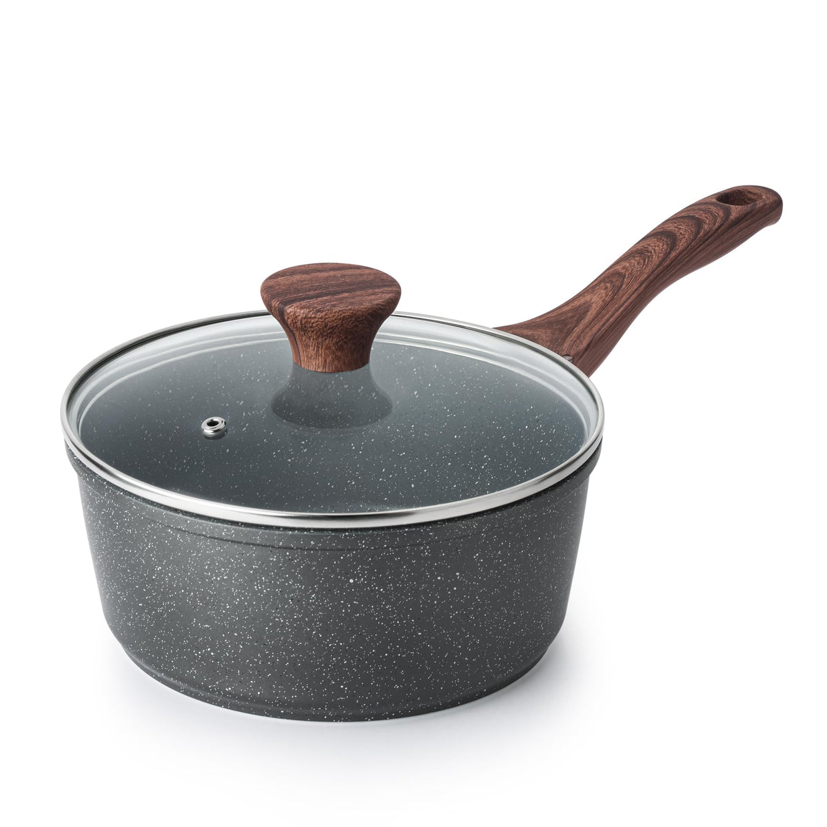 SENSARTE Nonstick Saucepan with Lid for Everyday Cooking