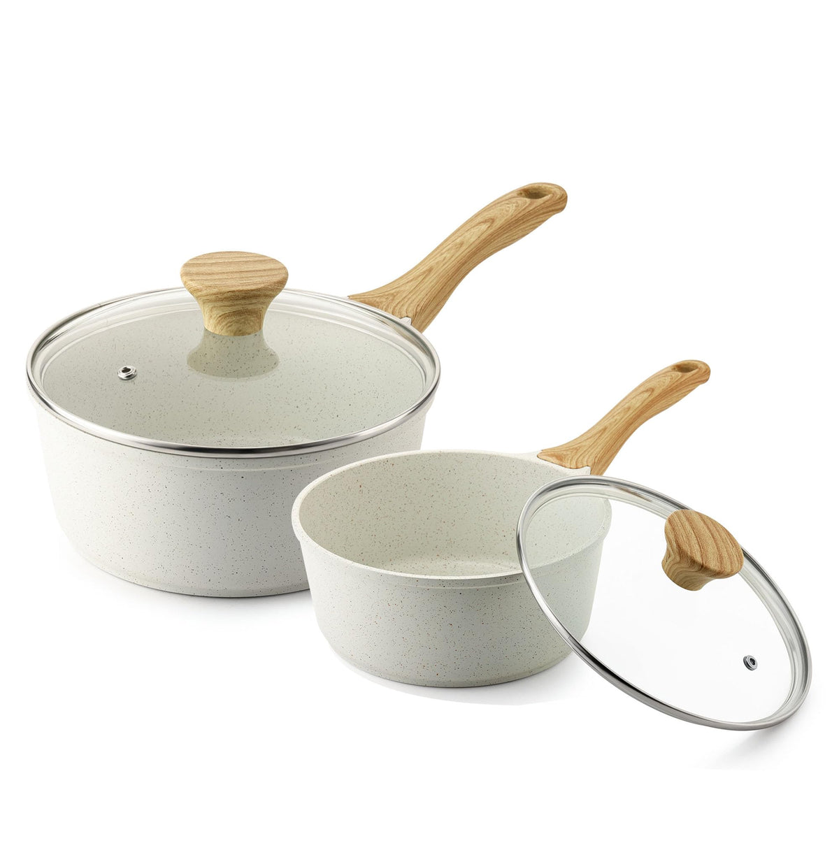 SENSARTE Nonstick Saucepan with Lid for Everyday Cooking