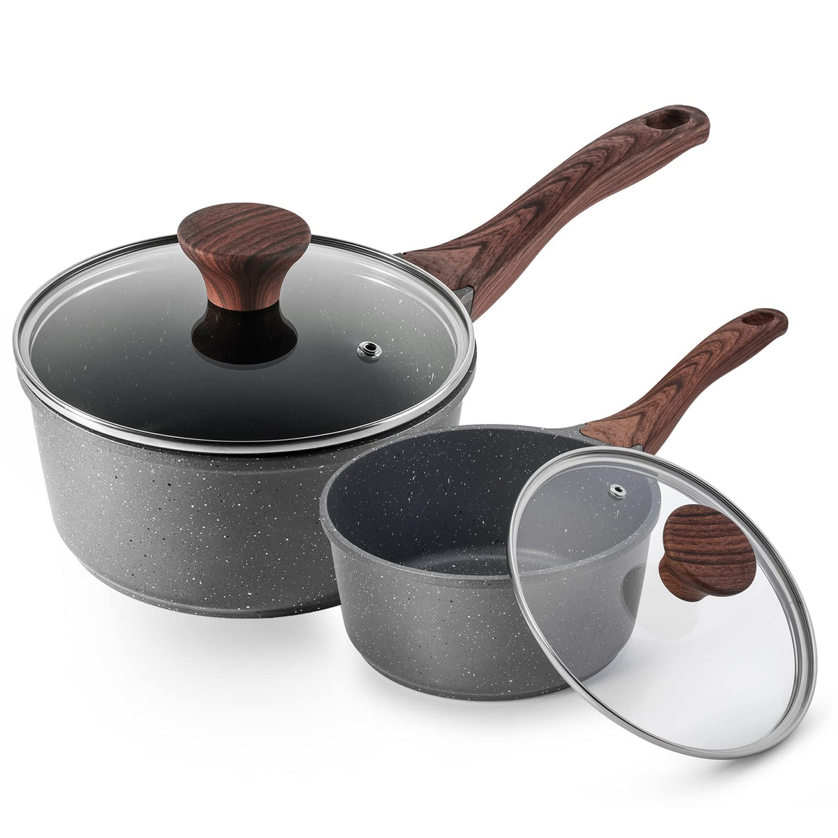 SENSARTE Nonstick Saucepan with Lid for Everyday Cooking