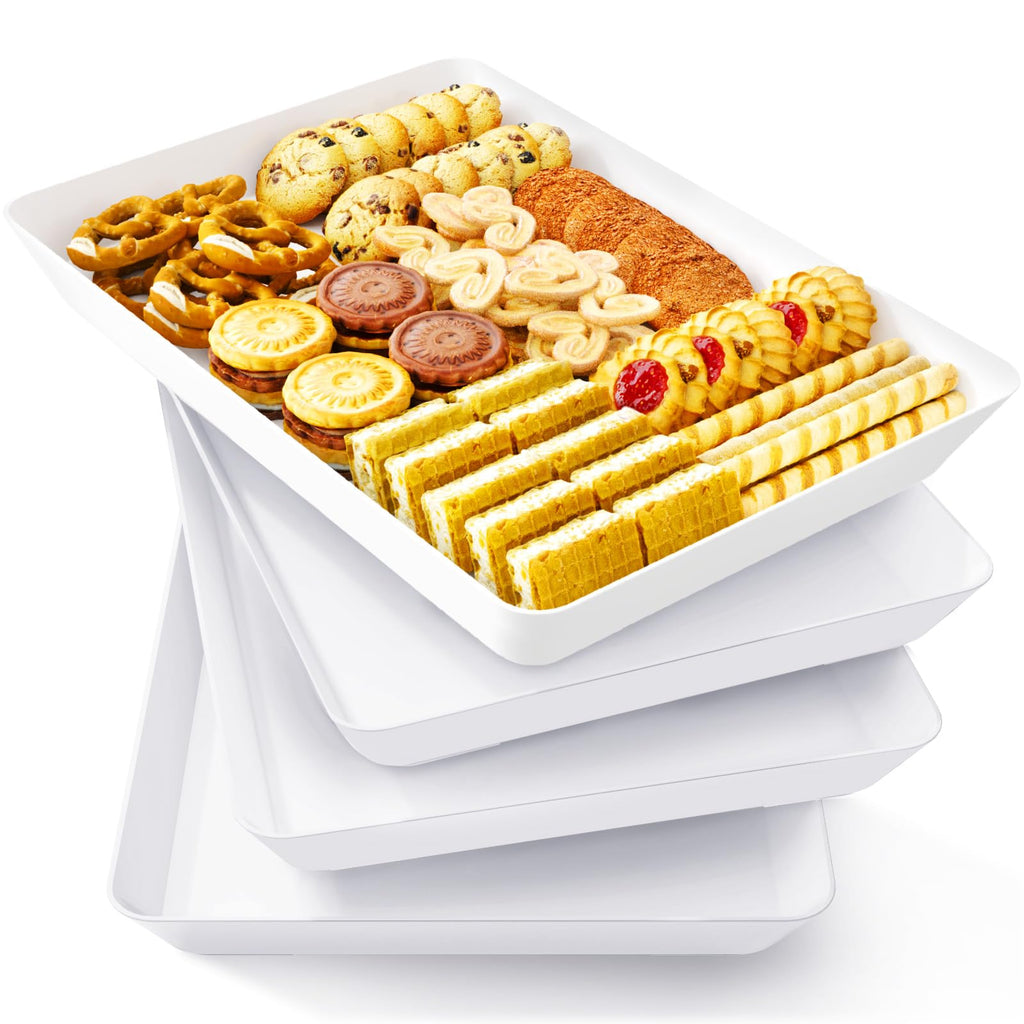 Lifewit Reusable Plastic Serving Platters for Parties