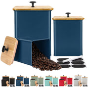 LUKMILEE Airtight Kitchen Canister Set with Chalkboard Labels