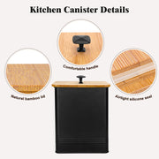 LUKMILEE Airtight Kitchen Canister Set with Chalkboard Labels