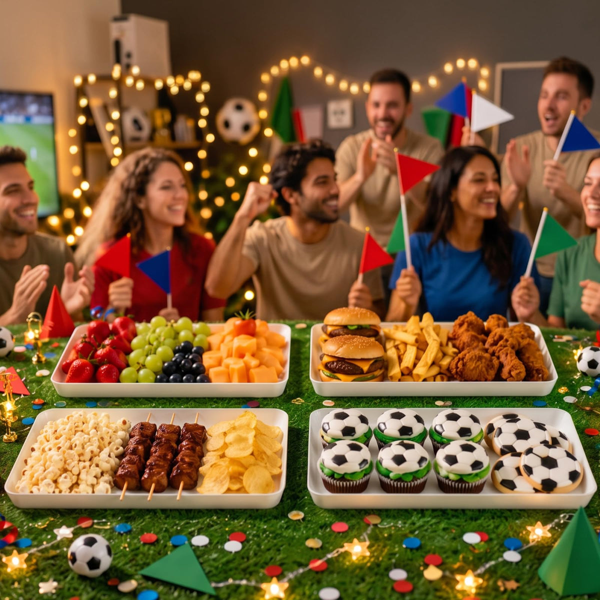 Lifewit Reusable Plastic Serving Platters for Parties