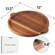 13-Inch Round Wood Charcuterie Board & Serving Tray