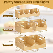 MTGSTOCL Stackable Bamboo Potato & Onion Storage Bin with Rack