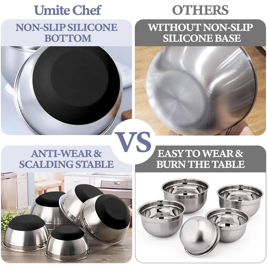 Umite Chef Mixing Bowls with Airtight Lids Set
