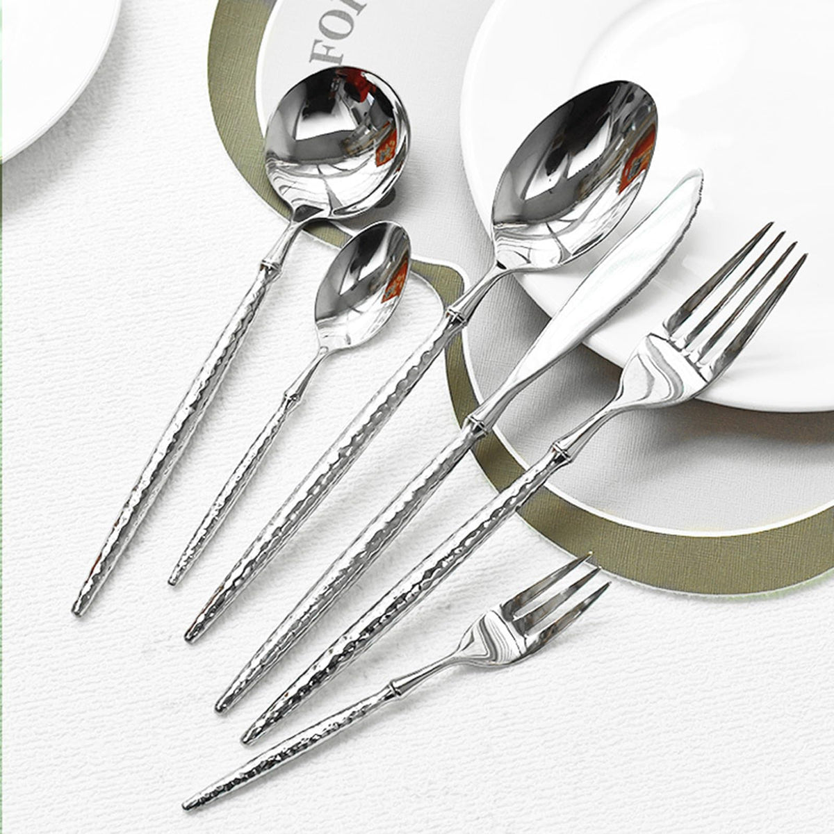 Ballet Hammered 304 Stainless Steel Flatware Set