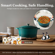 Overmont 5.5-Qt Enameled Cast Iron Dutch Oven with Lid