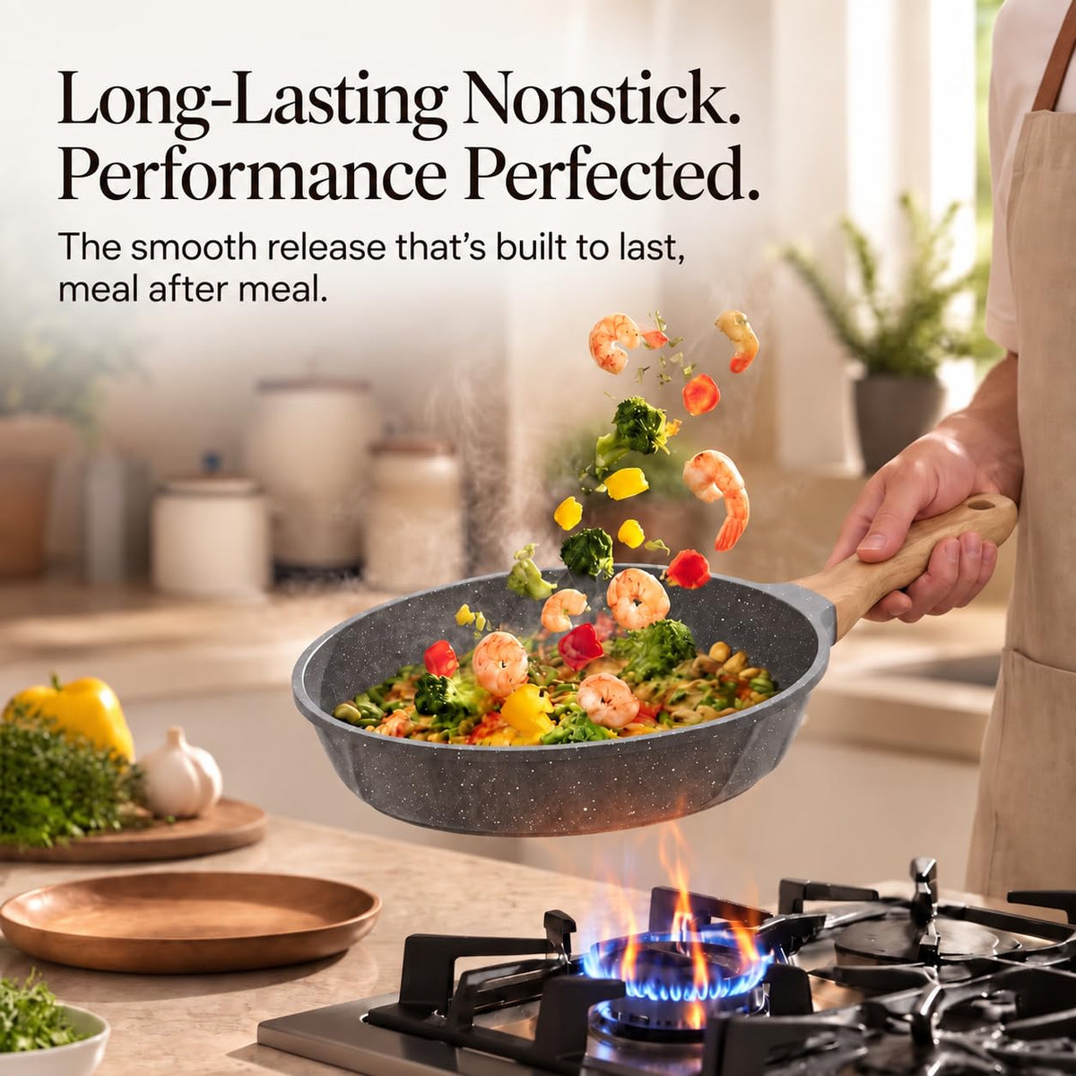 ITSMILLERS Nonstick Deep Frying Pan & Skillet Set