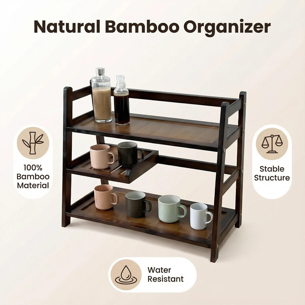 Lnncdsc 3-Tier Matcha & Coffee Bar Organizer Shelf