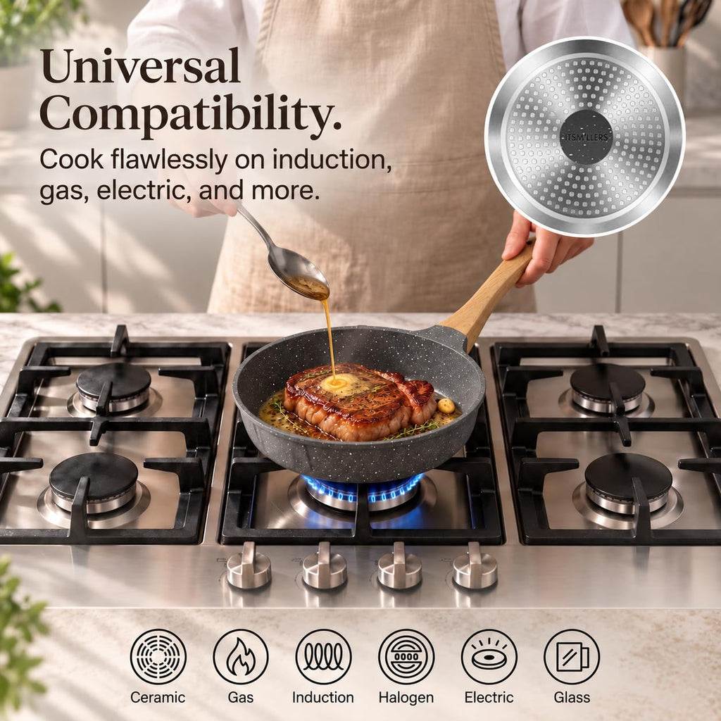 ITSMILLERS Nonstick Deep Frying Pan & Skillet Set