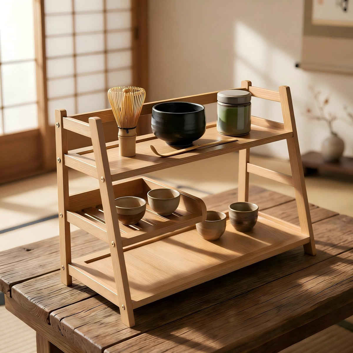Lnncdsc 3-Tier Matcha & Coffee Bar Organizer Shelf
