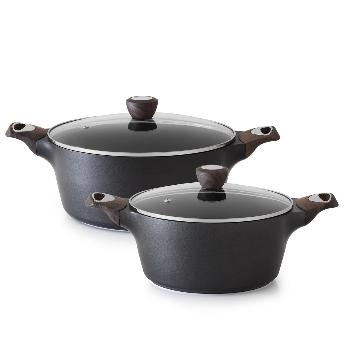 SENSARTE Ceramic Nonstick Stock Pot with Lid for Induction