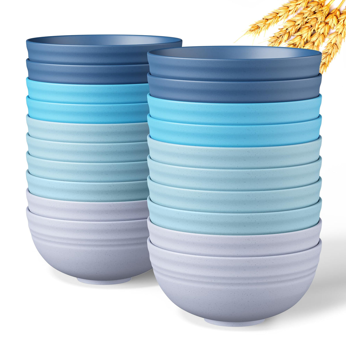 Quatish Unbreakable Wheat Straw Cereal Bowls Set
